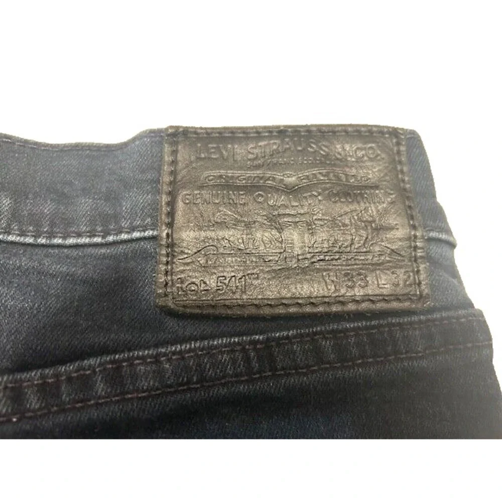 LEVI'S Men's 541 Jeans 33W x 32L Dark Blue Wash, Black Label Athletic Fit